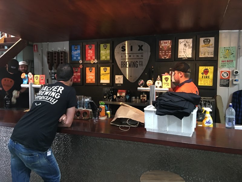 Bar at Six String Hop On Brewery Tours